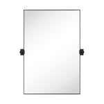 Aurielle Modern Rectangle Pivot Mirror 20x30" in Black GC-00223 TEHOME