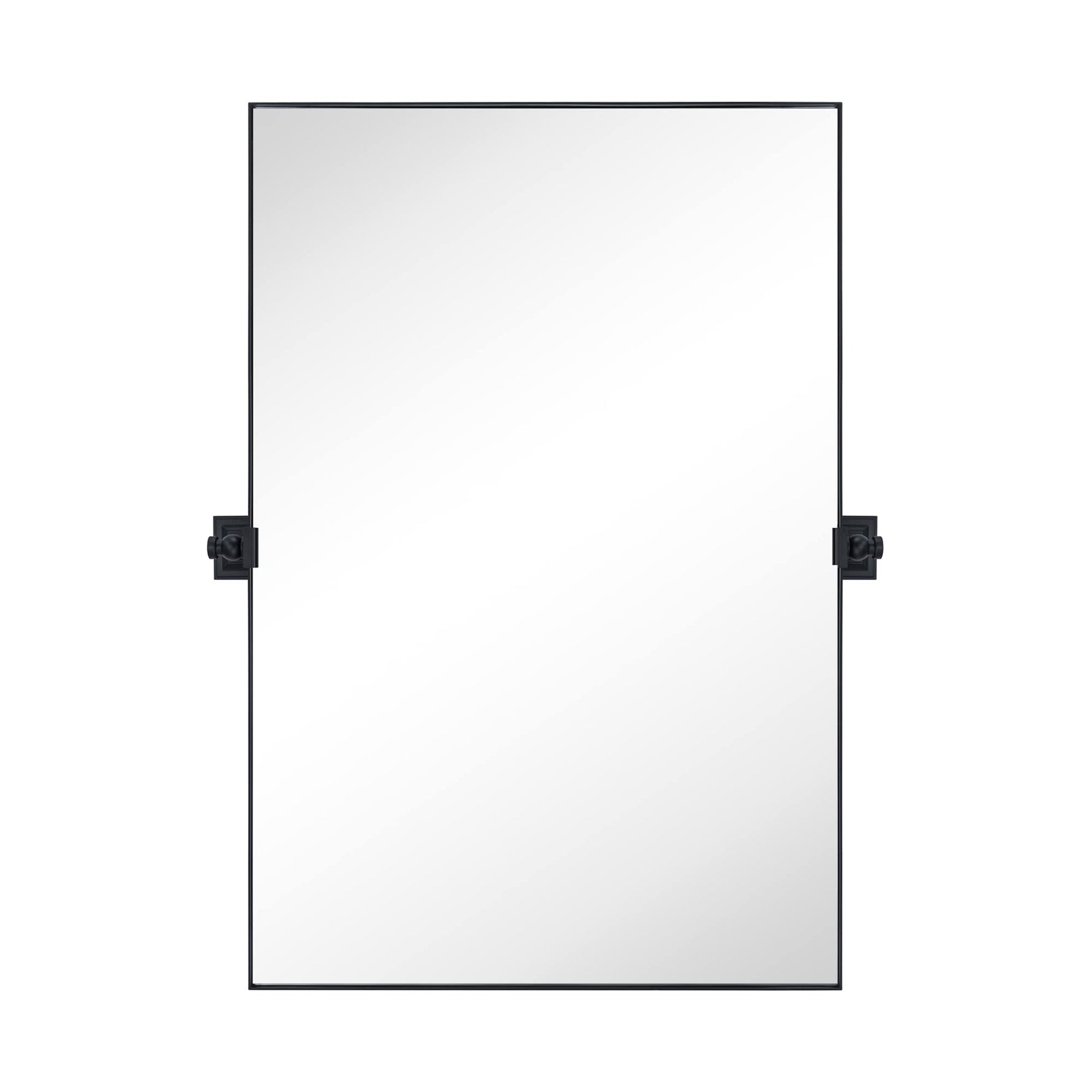 Aurielle Modern Rectangle Pivot Mirror 20x30" in Black GC-00223 TEHOME