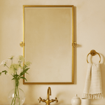 Blakley Modern Rectangle Bathroom Pivot Mirrors GC-00104 Black 20x24" TEHOME