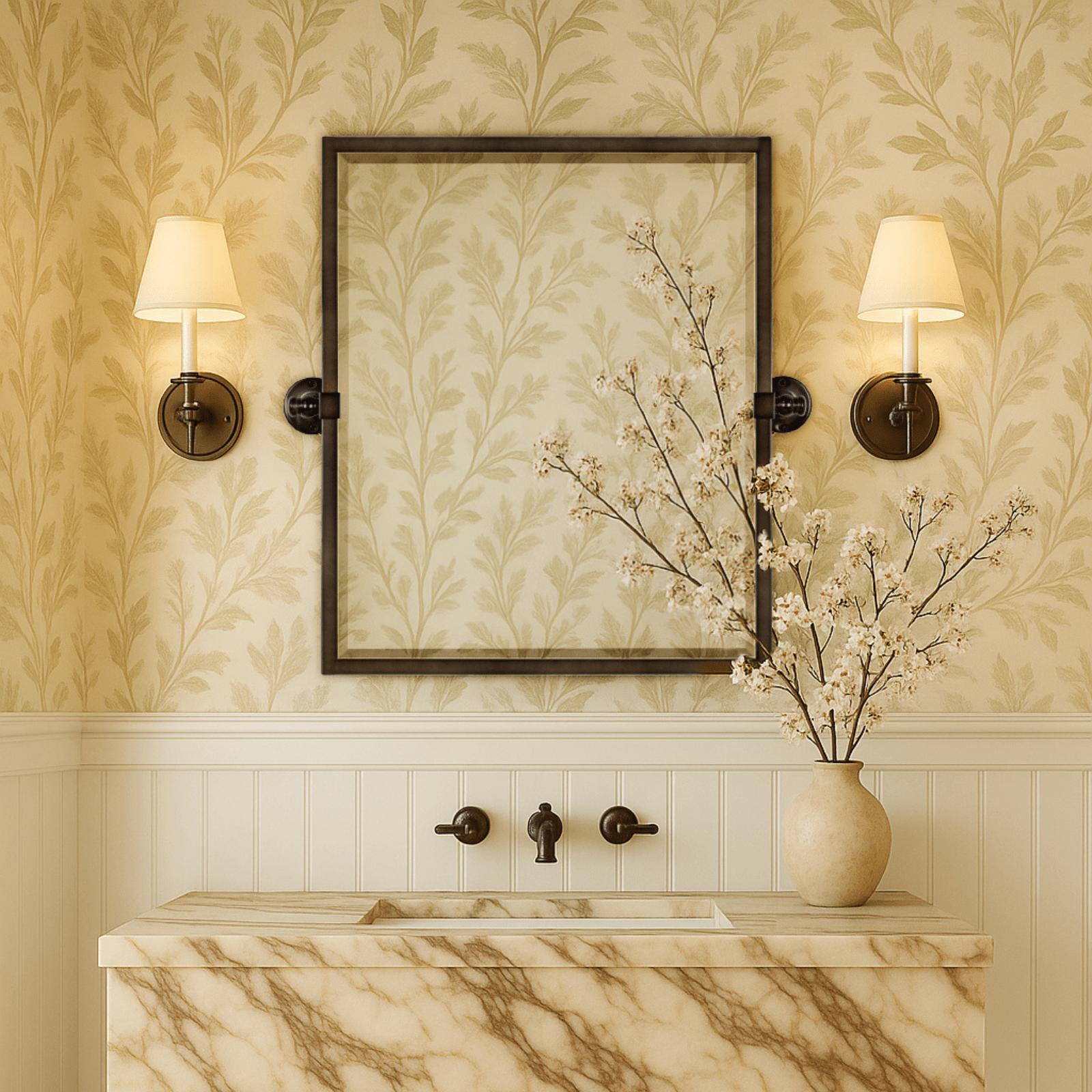 Blakley Modern Rectangle Bathroom Pivot Mirrors GC-00163 Chrome 24x36" TEHOME