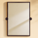 Blakley Modern Rectangle Bathroom Pivot Mirrors GC-00464 Oil Rubbed Bronze 24x36" TEHOME