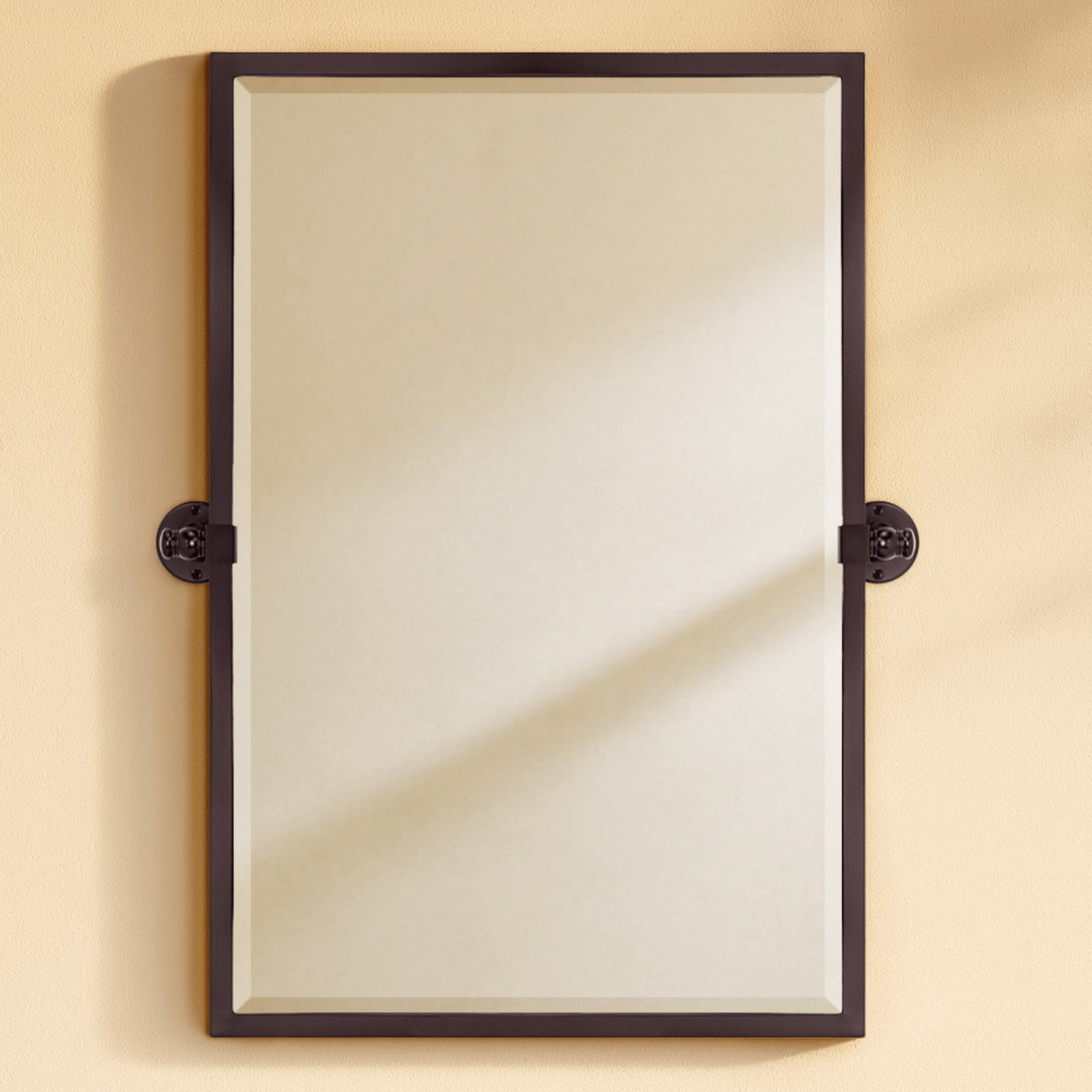 Blakley Modern Rectangle Bathroom Pivot Mirrors GC-00464 Oil Rubbed Bronze 24x36" TEHOME