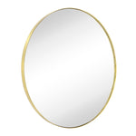 Roselle Modern Round Large Wall Mirrors GC-GW0047 Brushed Gold 40x40" TEHOME
