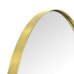 Roselle Modern Round Large Wall Mirrors GC-GW0049 Chrome 40x40" TEHOME