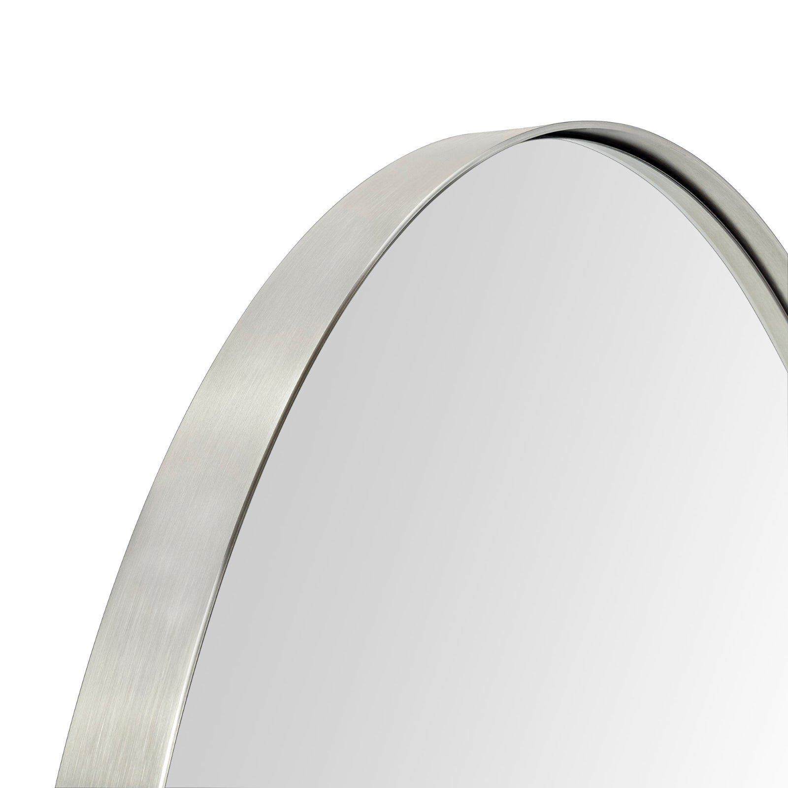 Roselle Modern Round Large Wall Mirrors GC-GW0049 Chrome 40x40" TEHOME