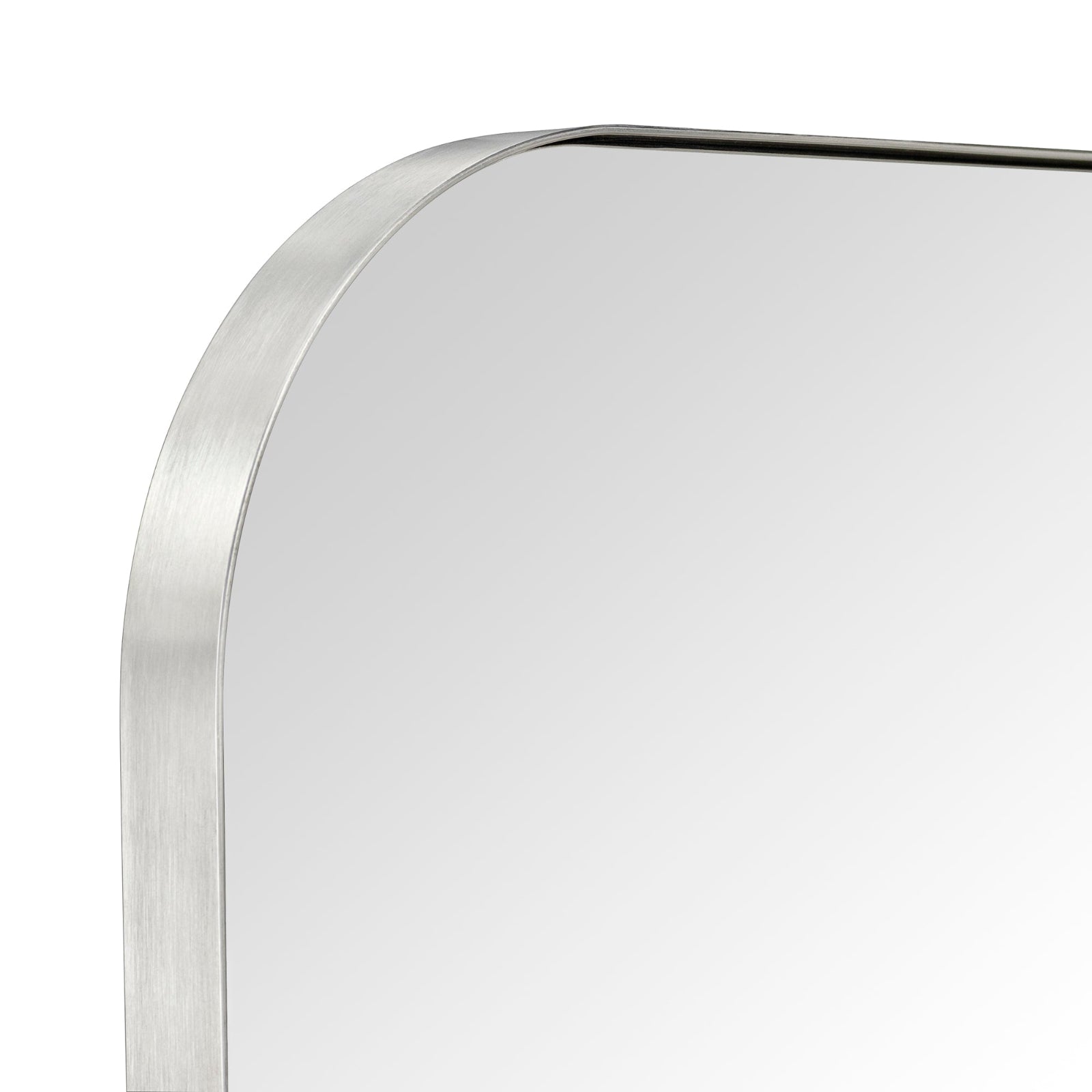 Amelie Modern Arch Large Mantel Mirrors GC-0Y129 Brushed Nickel 34x40" TEHOME