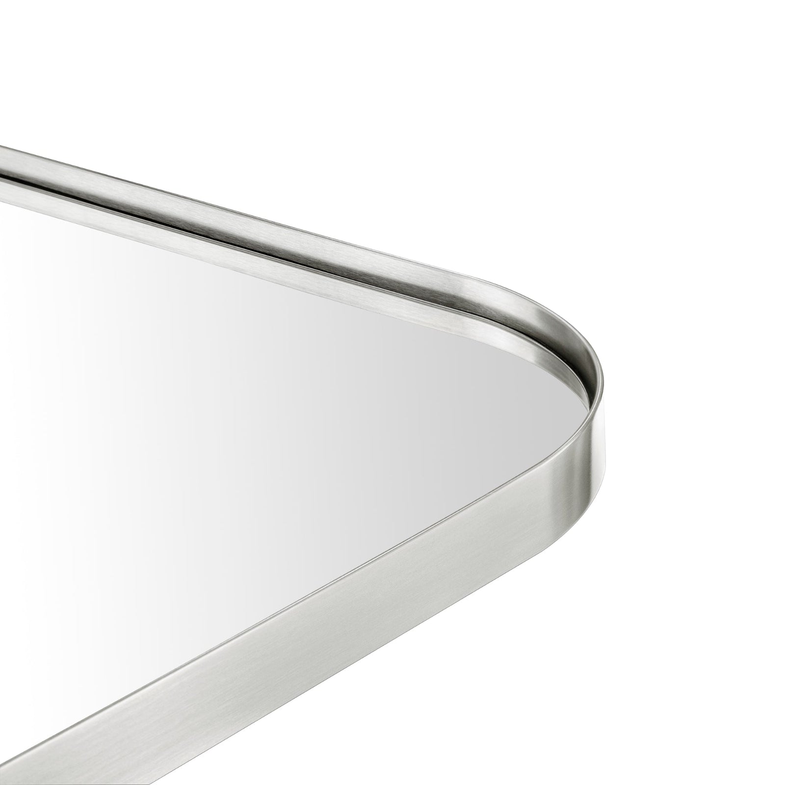 Amelie Modern Arch Large Mantel Mirrors GC-0Y129 Brushed Nickel 34x40" TEHOME