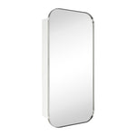 Adasu Mid - century Rectangle Recessed and Surface Mount Bathroom Medicine Cabinet with Mirrors GC-XB0021 Brushed Nickel 20x40" TEHOME