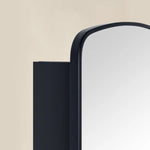 TEHOME Castorina Modern Arch Recessed and Surface Mount Bathroom Medicine Cabinet with Mirrors,17x28" in Black,detail view1