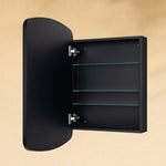 TEHOME Castorina Modern Arch Recessed and Surface Mount Bathroom Medicine Cabinet with Mirrors,Black Finish,17"x28"
