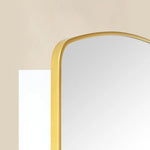 TEHOME Castorina Modern Arch Recessed and Surface Mount Bathroom Medicine Cabinet with Mirrors,17x28" in Gold,detail view