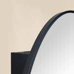 Cedar Modern Oval Surface Mount Bathroom Medicine Cabinet with Mirrors, 20x30" in Black GC-XB0022 Black 20''X 30'' TEHOME