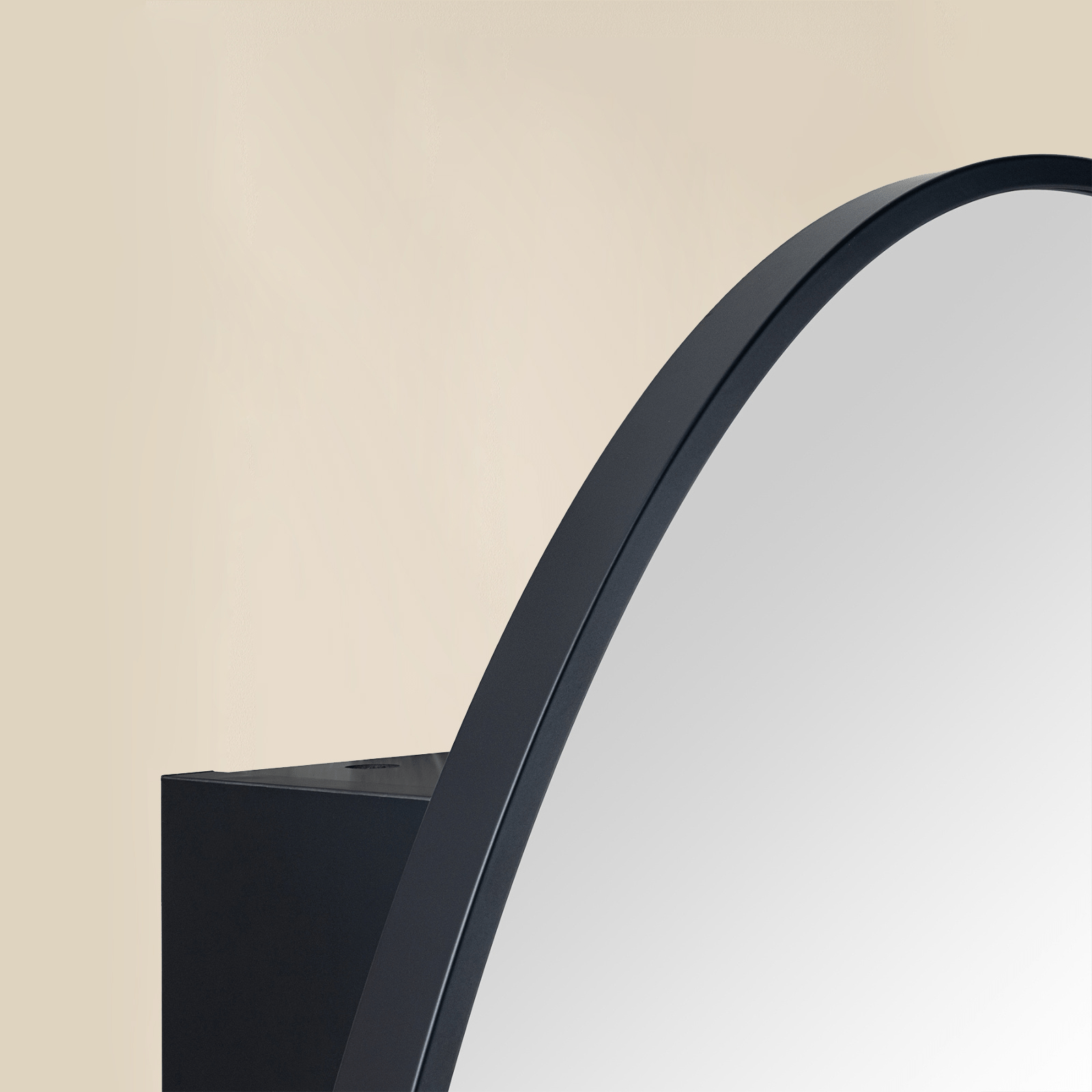 Cedar Modern Oval Surface Mount Bathroom Medicine Cabinet with Mirrors, 20x30" in Black GC-XB0022 Black 20''X 30'' TEHOME