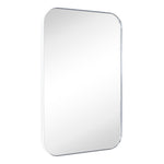 Bellara Mid - Century Rectangle Large Wall Mirrors with Rounded Corners GC-0Y142 Chrome 30x40" TEHOME
