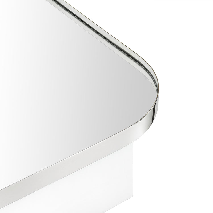 Adasu Mid - century Rectangle Recessed and Surface Mount Bathroom Medicine Cabinet with Mirrors GC-XB0021 Chrome 20x40" TEHOME