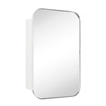 Mileta Mid - century Rectangle Recessed and Surface Mount Bathroom Medicine Cabinet with Mirrors GC-XB0015 Chrome 22x30" TEHOME