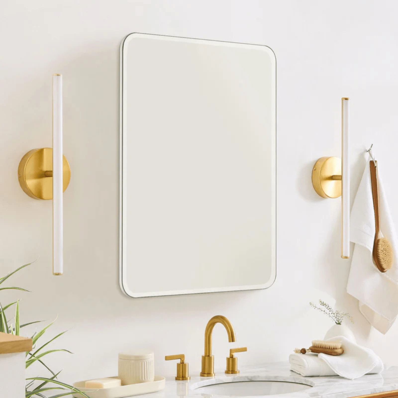 Claytin Modern Rectangle Frameless Recessed and Surface Mount Bathroom Medicine Cabinet with Mirrors GC-TC0018 White 14x18" TEHOME