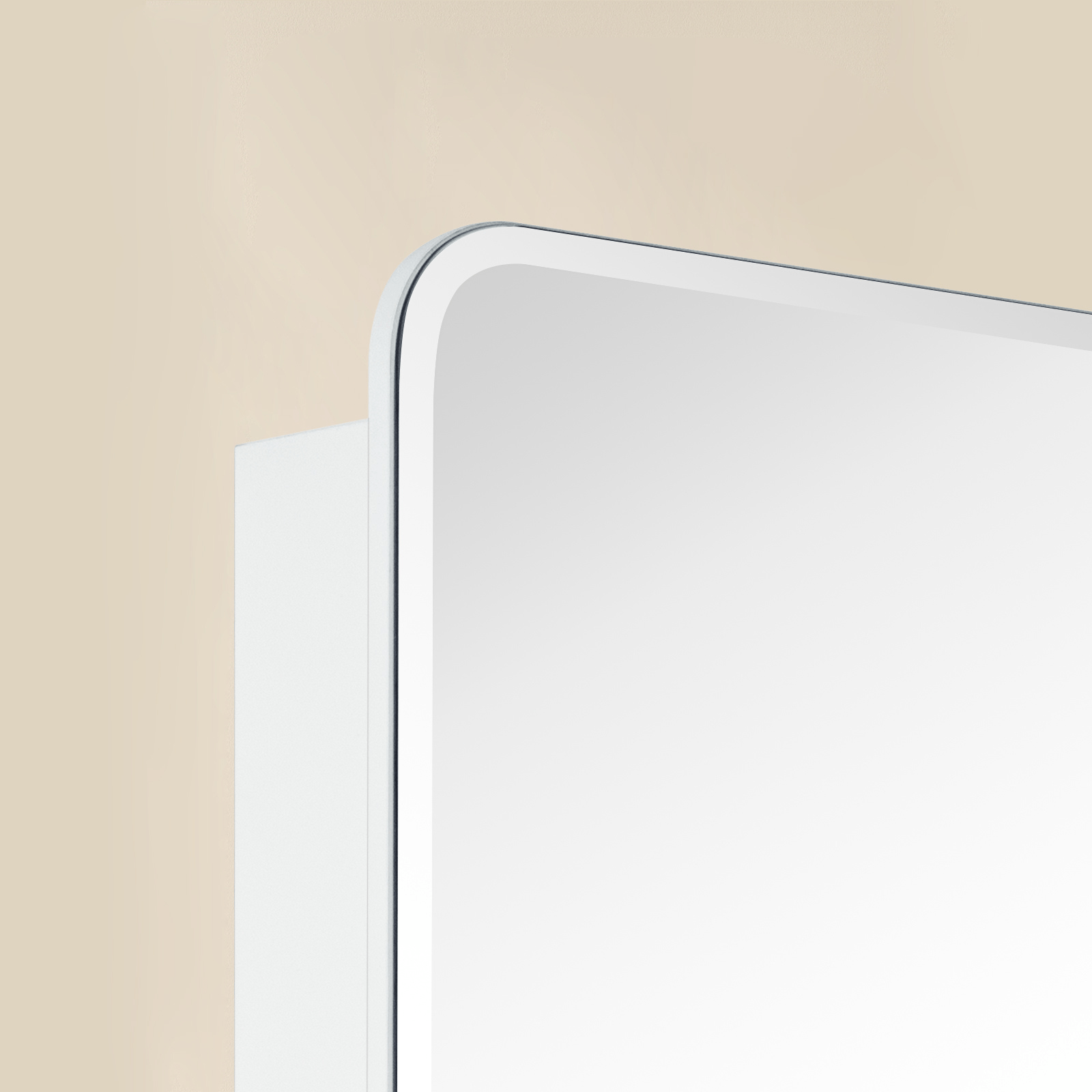 Claytin Modern Rectangle Frameless Recessed and Surface Mount Bathroom Medicine Cabinet with Mirrors GC-TC0019 White 20x30" TEHOME