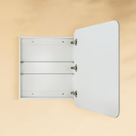 Claytin Modern Rectangle Frameless Recessed and Surface Mount Bathroom Medicine Cabinet with Mirrors GC-TC0019 White 20x30" TEHOME