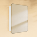 Claytin Modern Rectangle Frameless Recessed and Surface Mount Bathroom Medicine Cabinet with Mirrors GC-TC0020 White 24x30" TEHOME