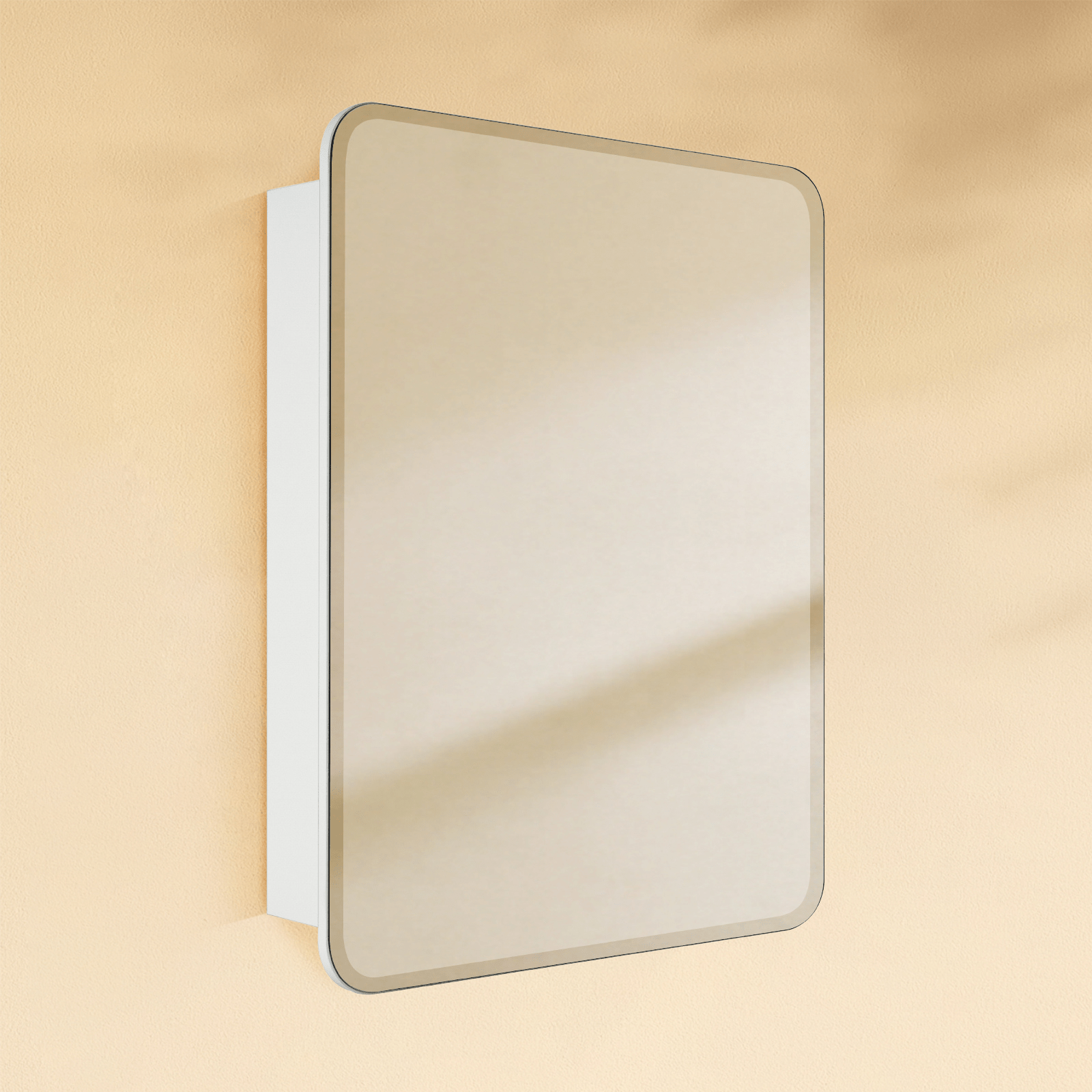 Claytin Modern Rectangle Frameless Recessed and Surface Mount Bathroom Medicine Cabinet with Mirrors GC-TC0020 White 24x30" TEHOME
