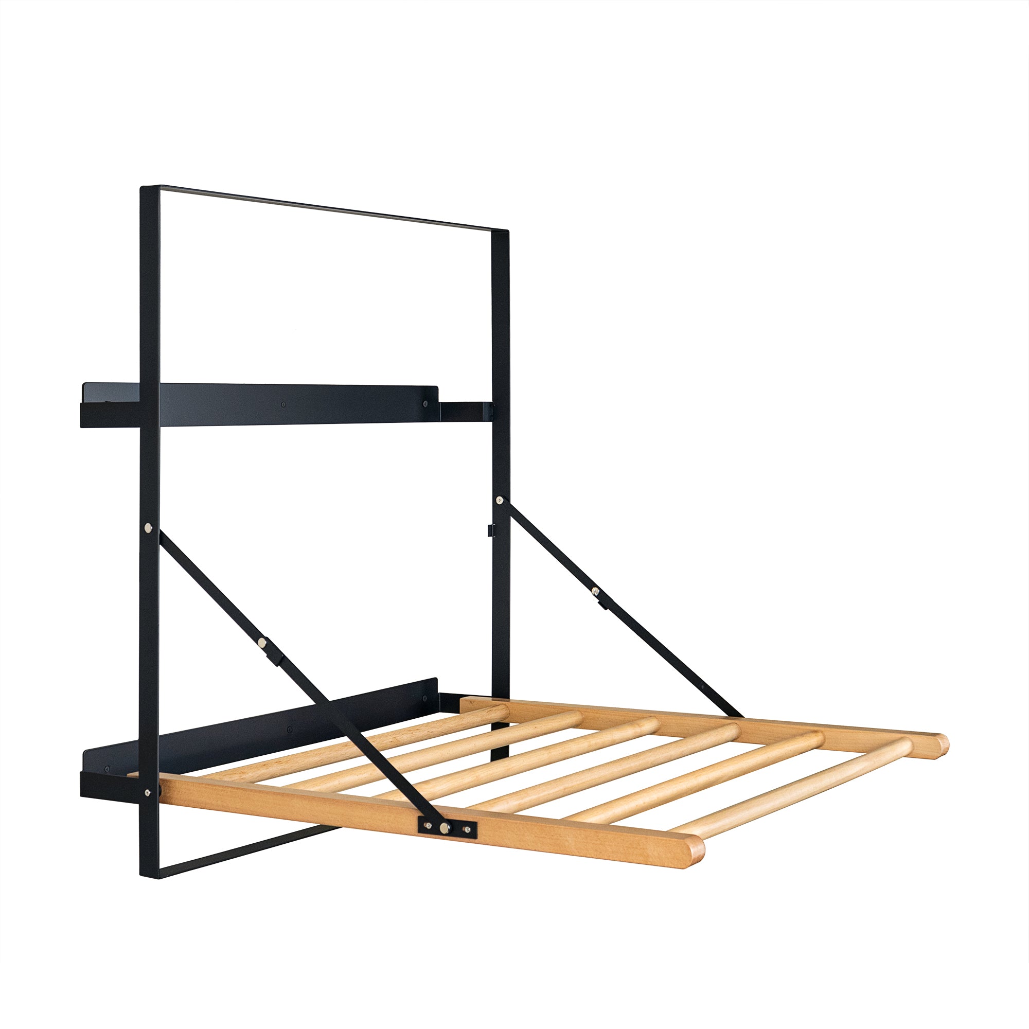 Spiru Wall Mounted Laundry Drying Rack,25x26x25.7" GC-00794 Black 25x26x25.7" TEHOME