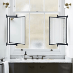 Corrente Modern Rectangle Bathroom Pivot Mirrors GC-00339 Black 14x22" TEHOME