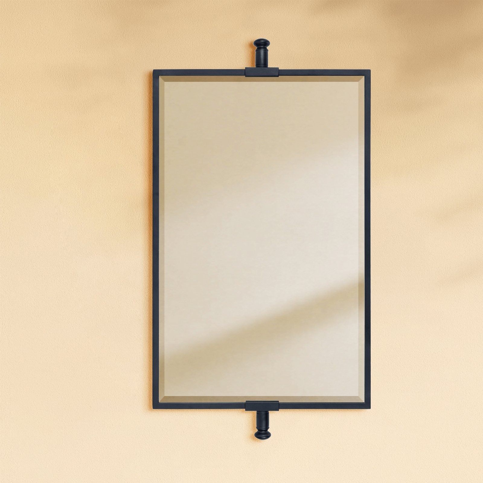 Corrente Modern Rectangle Bathroom Pivot Mirrors GC-00339 Black 14x22" TEHOME