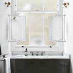 Correon Farmhouse Rectangle Bathroom Pivot Mirrors with Rounded Corners GC-00338 Chrome 14x22" TEHOME