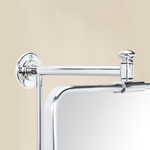 Correon Farmhouse Rectangle Bathroom Pivot Mirrors with Rounded Corners GC-00338 Chrome 14x22" TEHOME