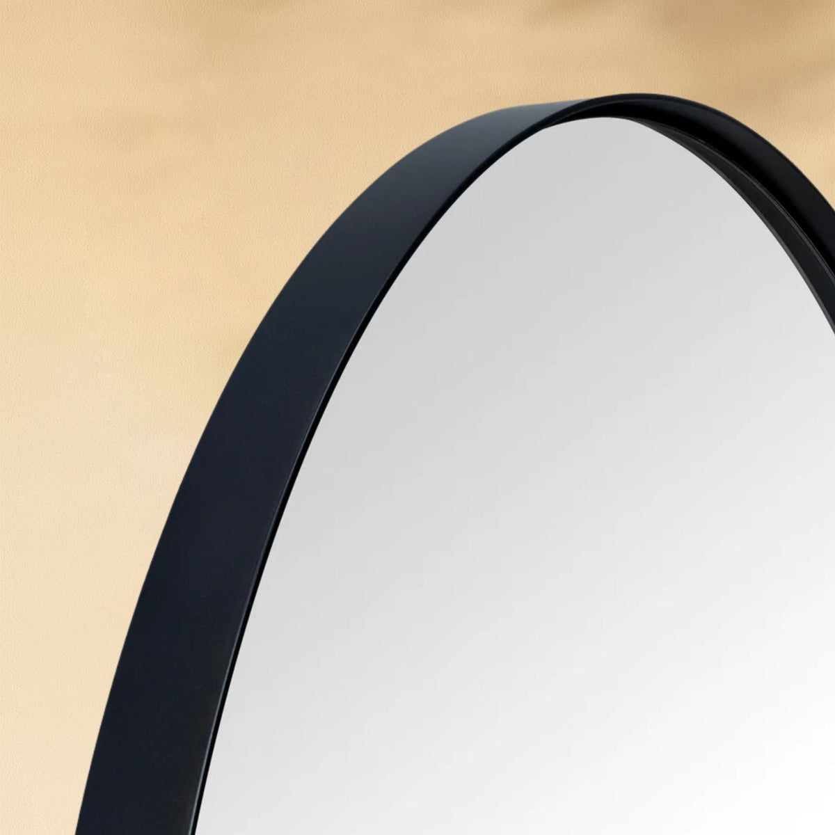 TEHOME Cristos Black Mid-century Pill Wall Mirrors Detail View