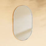 TEHOME Cristos Brushed Nickel 20x30 Mid-century Pill Wall Mirrors Side View