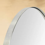 TEHOME Cristos Brushed Nickel Mid-century Pill Wall Mirrors Detail View