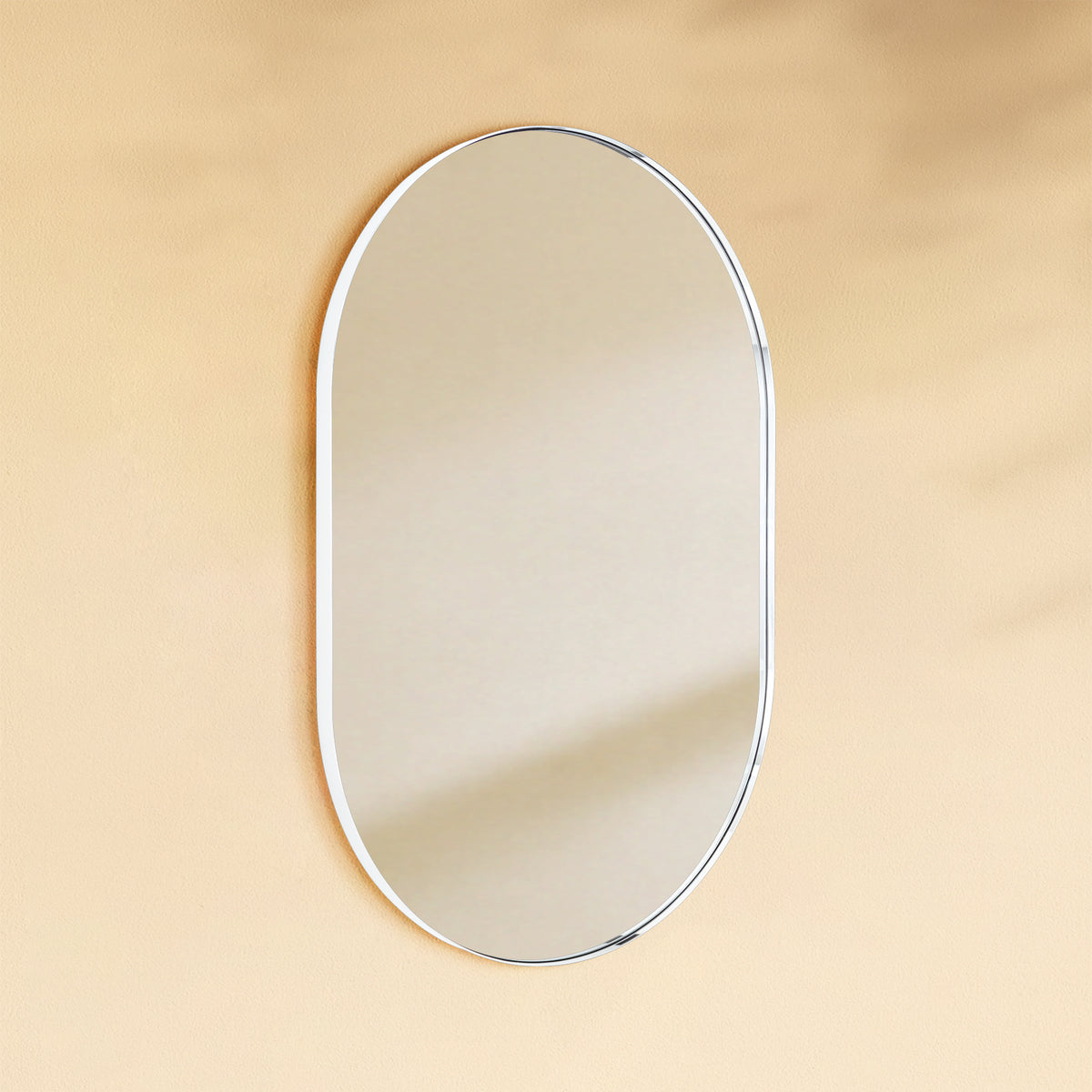 TEHOME Cristos Chrome 20x30 Mid-century Pill Wall Mirrors Side View