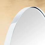 TEHOME Cristos Chrome Mid-century Pill Wall Mirror Detail View