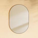 TEHOME Cristos Oil Rubbed Bronze 20x30 Mid-century Pill Wall Mirrors Front View