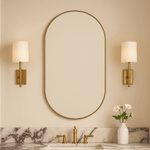 Cristos Mid - century Pill Wall Mirrors GC-0Y040 Chrome 20x30" TEHOME