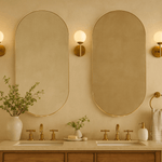 Cristos Mid - century Pill Wall Mirrors GC-0Y040 Chrome 20x30" TEHOME