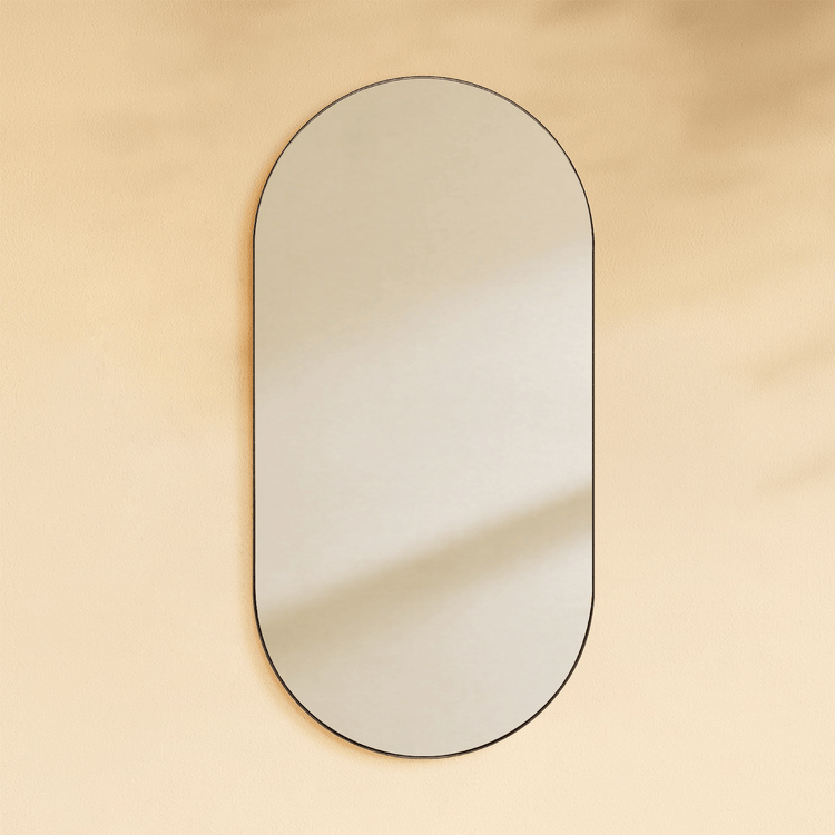 Cristos Mid - century Pill Wall Mirrors GC-0Y289 Oil Rubbed Bronze 20x30" TEHOME