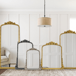 Cummons Vintage Arch Bathroom Mirrors VA0004 Black Foil 22x28" TEHOME