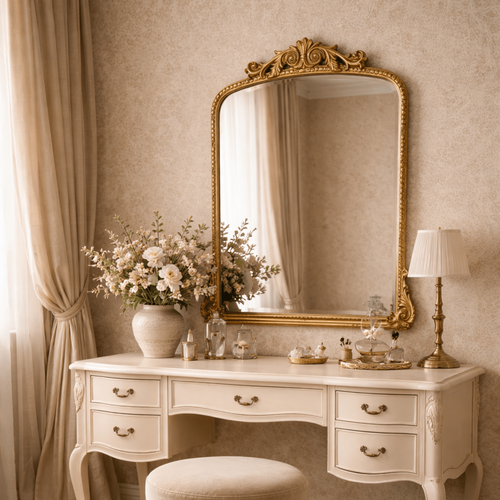 Cummons Vintage Arch Bathroom Mirrors VA0004 Black Foil 22x28" TEHOME