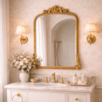 Cummons Vintage Arch Bathroom Mirrors VA0002 Gold Foil 22x28" TEHOME