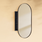 Daisy - Mai Modern Pill Recessed Mount Bathroom Medicine Cabinet with Mirrors GC-00598 Oil Rubbed Bronze 16x33" TEHOME