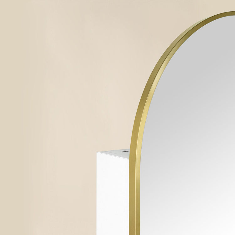 Dake Modern Arch Recessed and Surface Mount Bathroom Medicine Cabinet with Mirrors