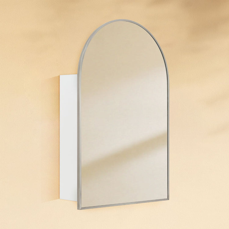 Dake Modern Arch Recessed and Surface Mount Bathroom Medicine Cabinet with Mirrors