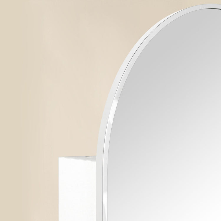 Dake Modern Arch Recessed and Surface Mount Bathroom Medicine Cabinet with Mirrors