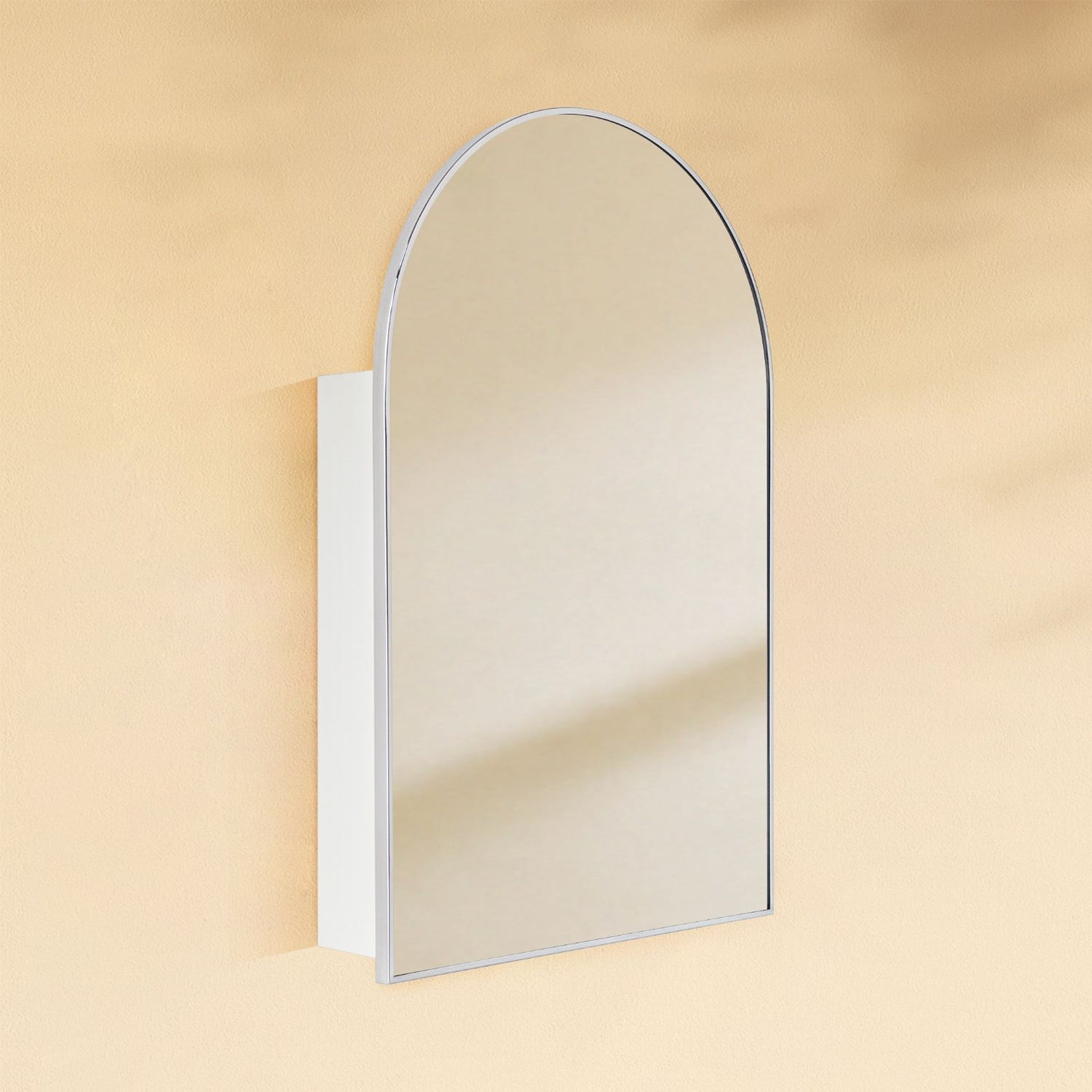 Dake Modern Arch Recessed and Surface Mount Bathroom Medicine Cabinet with Mirrors