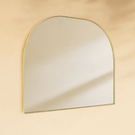 Dezerae Modern Arch Mantel Mirrors GC-0Y337 Brushed Gold 32X40" TEHOME