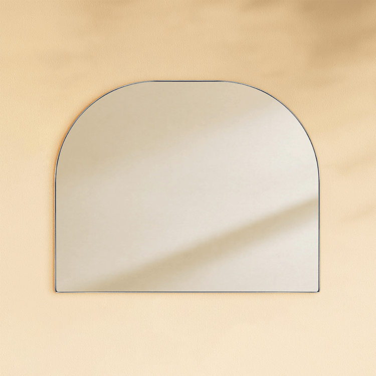 TEHOME Dezerae  Chrome Modern Arch Mantel Mirrors Front View