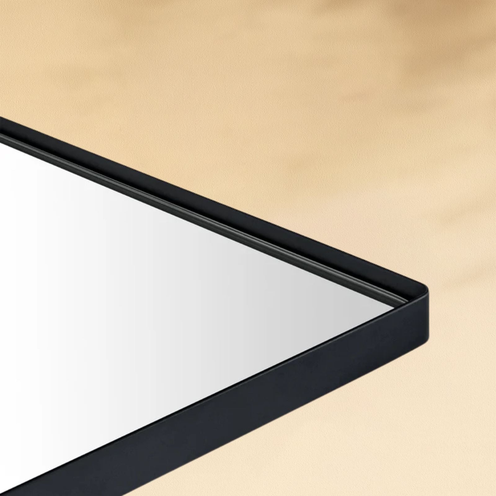 TEHOM Dezerae Black Modern Arch Mantel Mirrors Detail View